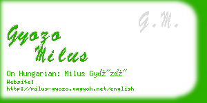 gyozo milus business card